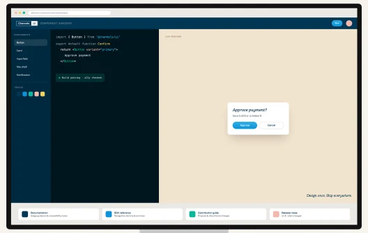 Channels UI Platform conceptual interface